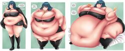 1girls 2023 bbw belly belly_overhang blue_eyes blue_hair breasts byleth_(fire_emblem) byleth_(fire_emblem)_(female) cleavage english english_text expansion_sequence fat female female_focus fire_emblem fire_emblem:_three_houses gigantic_belly gigantic_breasts hi_res high_resolution highres hips huge_belly huge_breasts huge_thighs hyper hyper_belly massive_belly matching_hair/eyes morbidly_obese navel nintendo obese obese_female overweight overweight_female plump sequence sitting solo solo_female solo_focus speech_bubble ssbbw sweetdreamcoffe text thick_thighs thighs weight_gain wide_hips