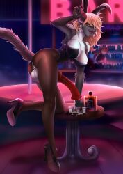 alcohol alternate_version_at_source animal_genitalia animal_penis anthro ass balls bar beverage big_balls big_penis black_latex blonde_hair bodily_fluids bodysuit bottomwear breasts cat_tail cleavage clothed clothing cum cum_drip cum_in_a_cup cum_in_container cum_on_table detailed_background dripping equine_genitalia equine_penis fake_ears fake_rabbit_ears felid feline female fluffy fluffy_ears fluffy_hair fluffy_shoulders fluffy_tail footwear furniture genital_fluids genitals glowing grey_body group guide_lines gynomorph gynomorph/female hair herm hi_res high_heels inside intersex intersex/female kneeling_on_table latex latex_clothing legwear mammal murfa nightclub pantyhose penis pink_glow pole pussy skinsuit solo solo_focus stripper_pole table tail tight_clothing torn_bottomwear torn_clothing torn_legwear white_body