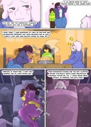 bbw bbw_mom big_ass big_breasts comic comic_page couple couple_sex deltarune fat_ass female furry hugging kissing kris_(deltarune) kris_dreemurr larger_female lizard_girl milf moaning moaning_in_pleasure naked purple_body purple_skin smaller_male susie_(deltarune) sweating thenewpassion toriel twink undertale undertale_(series) white_body white_fur white_skin