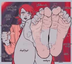 barefoot femdom findom foot_fetish nyoolie persona persona_3 smelly_feet sweaty_feet yukari_takeba