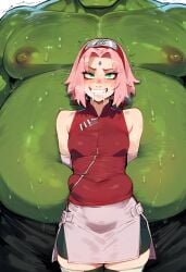 ai_generated forced ogre petite rape sakura_haruno slavegirl