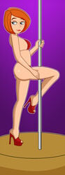 ann_possible bikini blue_eyes disney female female_only full_body high_heels human kim_possible medium_breasts milf open_toe_shoes pervyangel red_hair solo solo_female straight_hair stripper stripper_pole