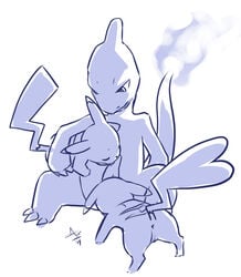 2boys all_fours ambiguous_gender anus aogami ass back belly big_penis bisexual bisexual_male charmeleon cleft_tail closed_eyes collaborative_fellatio fellatio female fire furry gay group interspecies licking looking_down male monochrome nintendo no_humans no_nipples on_top oral paws penis pikachu pokémon_(species) pokemon pokemon_(species) pokemon_rgby pussy rodent scalie simple_background sitting size_difference spread_legs spreading straight stripes tail teamwork text threesome video_games watermark wide_hips yaoi