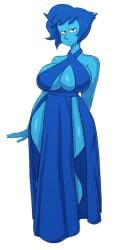 1girls big_ass big_breasts blue_body blue_eyes blue_hair blue_skin cartoon_network clothed dress gem_(species) guillion_(toshkarts) lapis_lazuli_(steven_universe) large_ass large_breasts looking_at_viewer pelvic_curtain standing steven_universe voluptuous wide_hips