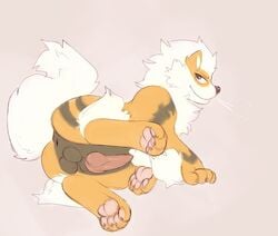 1boy 2012 arcanine balls canine erection feral knot larvitar_(artist) male male_only penis pokemon pokemon_(species) pose solo