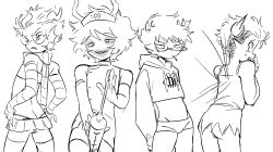 4boys aspendixx blush cameltoe cuntboy eridan_ampora fairy_wings gamzee_makara homestuck intersex male miniskirt no_panties nurse_clothing pussy skimpy_clothes sollux_captor tagme tavros_nitram thong