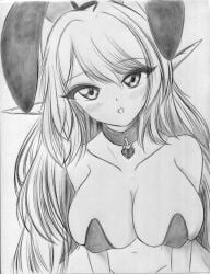 1girls big_breasts blush breasts bunny_costume bunny_ears bunny_girl bunnysuit collar elara_(vtuber) elf elf_ears elf_female elf_girl female female_only huge_breasts indie_virtual_youtuber long_hair looking_at_viewer revealing_clothes revealing_outfit sakamotochi1 solo traditional_art traditional_media traditional_media_(artwork) upper_body virtual_youtuber vtuber vtuberfanart