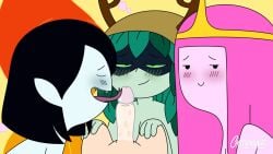 2d 4girls accurate_art_style adventure_time cartoonsaur cartoony flame_princess harem huntress_wizard marceline_the_vampire_queen official_style penis princess_bubblegum skinny tagme