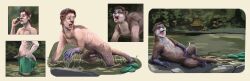 after_transformation anthro balls curse feral genitals hi_res humanoid male mammal membrane_(anatomy) mustelid otter penis solo tail transformation transformation_sequence usedusername