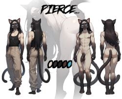 ai_art ai_generated anthro athletic balls domestic_cat felid feline furry jeremy_pierce male oc original_character penis reference_image siamese_cat skinny_male tail yaamii
