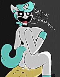 2024 2d 2d_(artwork) 2d_artwork anthro anthro_on_anthro anthro_only chicken crafty_corn craftycorn critters_(poppy_playtime) cyan_hair cyan_tail female furry_only gallus gallus_(genus) kickinchicken kickinchicken_(poppy_playtime) mlp118edit mob_entertainment mythology no_humans pony ponytail poppy_playtime poppy_playtime_(chapter_3) sex smiling_critters spanish_text tagme unicorn unicorn_horn white_body white_fur white_skin yellow_body yellow_fur yellow_skin