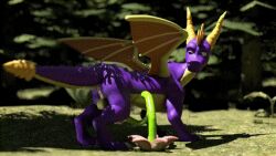 activision anal animated ass balls dragon drakeledragon feral genitals low_res male male_only penis plant purple_body solo spyro spyro_the_dragon sucking tentacle