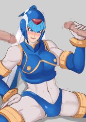 censored fairy_leviathan female handjob mega_man mega_man_zero tk