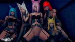 3d 5girls animal_ears animal_humanoid animated black_bra black_gloves black_legwear black_lingerie black_panties black_stockings black_underwear blonde_female blonde_hair blonde_hair blonde_hair_female blue_eyes blue_hair blue_hair_female blue_lips blue_lipstick bra cowgirl_position eye_contact eyeliner eyeshadow face_markings female_on_top fox_ears fox_girl fox_humanoid foxgirl fucking gloves green_eyes group kuuri legs lingerie looking_at_viewer male/female multiple_females multiple_girls neekumari on_top panties penetration penis_in_pussy penis_in_vagina pink_eyes pink_hair pink_hair_female pink_lips pink_lipstick pov pov_eye_contact pov_male red_eyes red_hair red_hair red_hair_female red_lips red_lipstick riaykura riaykuras_playground self_upload sex sound stockings tagme tattoo ultravii_quin_alvana underwear underwear_only video white_hair white_hair_female xayari