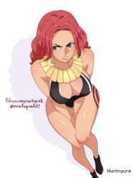 1girls 2d 2d_(artwork) 2d_artwork adult adult_female baccarat_(one_piece) big_breasts bikini black_bikini black_one-piece_swimsuit black_swimsuit black_swimwear blue-eyed_female blue_eyes breasts brown-skinned_female brown_skin brown_skinned_female busty busty_female busty_girl calves cleavage collarbone curvaceous curvaceous_body curvaceous_female curvaceous_figure curvaceous_hips curvy curvy_body curvy_female curvy_figure curvy_hips digital digital_art digital_drawing digital_drawing_(artwork) digital_media digital_media_(artwork) earrings female female_focus female_only frown frown_eyebrows frowning full_body groin high_resolution highres hourglass_figure knees large_boobs large_breasts lean_figure legs long_hair martinpunk mature mature_female narrow_waist nipple_bulge one-piece_swimsuit one_piece parted_bangs post-timeskip red-haired_female red_hair shoulders simple_background sitting slender_body slender_waist slim_waist solo swimsuit swimwear thick_thighs thigh_gap thighs white_background wide_hips