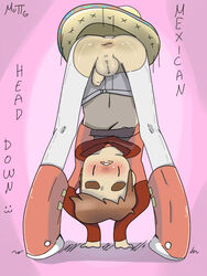 anus ass_up blush bravest_warriors brown_hair danny_vasquez english_text hair head_down male male_only muttgirl penis solo testicles text