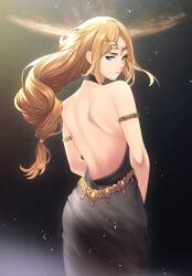 ass back bare_back bare_shoulders big_ass blonde_hair elden_ring female female_only fromsoftware looking_at_viewer milf queen_marika_the_eternal