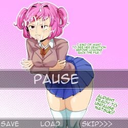 1futa 1girls after_rape box_chan brown_hair cum cum_inside cum_on_face doki_doki_literature_club futa_on_female futanari monika_(doki_doki_literature_club) natsuki_(doki_doki_literature_club) nonconsensual offscreen_character paused pink_hair rape raped stockings tagme thick_thighs time_stop