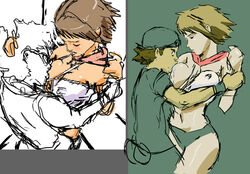 afro breast_sucking breastfeeding breasts shinra wrist_grab wrist_hold