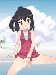 beach blush censored dawn_(pokemon) female highres human ocean penis pokemon pokemon:_arceus_and_the_jewel_of_life pokemon_(movie) pokemon_dppt pussy sea sex swimsuit