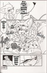 bat big_breasts black_and_white breasts canine comic cum dialogue digital erection fellatio female fox hedgehog lipstick lipstick_mark lipstick_on_balls lipstick_on_penis lipstick_on_stomach lipstick_on_thighs male monochrome oral oral_sex orgasm penis pussy rouge_the_bat scan sega sex sonic_(series) straight tails tojyo vaginal_penetration