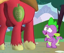 animal_genitalia animal_penis balls big_macintosh_(mlp) claws cutie_mark dragon earth_pony edit equine equine_penis friendship_is_magic green_eyes horse horsecock imminent_rape male_only mammal my_little_pony penis purple_skin red_fur sawsta scared smooth_skin spike_(mlp) spines testicles tree wood