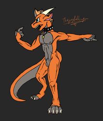 animal_genitalia anthro collar dragon drake_(disambiguation) feet felix_ward fingers horn kobold male male_only muzzle_(disambiguation) nipples open_mouth pawpads paws sheath spike_(disambiguation) spikes teeth thejoyfuldragon toes