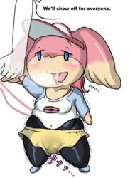 a- audino blush breasts cosplay female fixed_toy furry pokémon_(species) pokemon pokemon_bw pokemon_focus pokephilia small_breasts translated