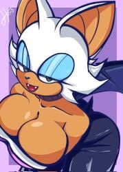 1girls absurd_res absurd_resolution absurdres alternate_version_available anthro anthro_focus anthro_only arched_back ass bare_shoulders barely_contained barely_contained_breasts bat_ears bat_girl bat_wings bedroom_eyes bent_over big_breasts blue_eyeshadow bodysuit breast_focus breasts breasts_focus busty cleavage cleavage_overflow curvaceous curvy curvy_female curvy_figure eyelashes eyeshadow fang fangs female female_focus female_only fur glistening glistening_body glistening_breasts glistening_skin green_eyes half-closed_eyes hanslotor hi_res high_resolution highres huge_breasts large_breasts leaning_forward long_eyelashes looking_at_viewer makeup narrowed_eyes open_mouth overflowing_breasts pov_eye_contact rouge_the_bat seductive seductive_eyes seductive_look seductive_smile sega shiny shiny_breasts shiny_skin simple_background smile smiling smiling_at_viewer solo solo_female solo_focus sonic_(series) sonic_the_hedgehog_(series) spiral_eyes tagme tail thick_thighs thighs voluptuous voluptuous_female white_fur white_hair wings