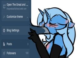 2012 animated anthro avante92 blue_hair blush breasts closed_eyes equine fellatio female friendship_is_magic hair horse mammal my_little_pony oral oral_sex penis pony sex trixie_(mlp) tumblr what