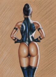 2d ass big_ass black_hair color dat_ass edithemad hair huge_ass kitana klassic_kitana mortal_kombat mortal_kombat_3 solo