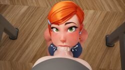 1boy 1girls 3d aged_up ben_10 big_breasts big_penis blowjob breasts brimddy cleavage clothing cum cum_drip cum_from_nose cum_in_mouth cum_inside duo ejaculation erection fellatio female game_cg gwen_tennyson male mansion_days:_roommates oral penis pov scrag_boy_(model) scrag_gwen scraggle straight sucking_penis tagme
