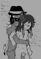2boys alewdcio chance_(forsaken) cuntboy cuntboy/male forsaken_(roblox) huff huffing intersex male monochrome penis pussy roblox roblox_game robloxian scene_hair self_insert self_upload tagme thigh_sex trans_male trans_man transmasc wet wet_body wet_penis wet_pussy wet_skin