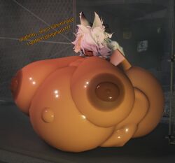 1girls 3d 3d_(artwork) animal_ears arms_behind_head breasts breasts_bigger_than_head breasts_bigger_than_torso brown_body brown_nipples brown_skin confused dumpster female front_view huge_ass huge_breasts huge_butt huge_hips huge_thighs hyper hyper_ass hyper_breasts hyper_butt hyper_hips hyper_pregnancy hyper_thighs looking_at_belly looking_down pregnancy pregnant pregnant_female roblox roblox_avatar roblox_studio robloxian shorksenjoyer solo_female solo_focus standing thick_thighs white_ears white_hair wide_hips