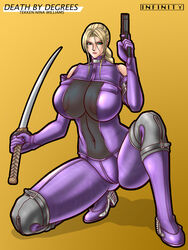 big_breasts blonde_hair bodysuit breasts death_by_degrees hair namco nina_williams tekken tekken_1 tekken_2 tekken_3 tekken_4 tekken_5_dark_resurrection tekken_blood_vengeance tekken_bloodline tekken_tag_tournament tekken_tag_tournament_2 tekken_the_motion_picture