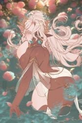 blue_lipstick commission elf_ears long_hair split_form tagme yiiande