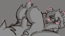 2d animated anonymous_male big_ass bouncing_ass cowgirl_position cum_drip cum_in_pussy female furry glasses grey_background ilana_ruxpin loop looping_animation male milf mommy penis pussy riding_penis teddy_ruxpin the_adventures_of_teddy_ruxpin vaginal_penetration