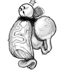 ball_with_hyper_features balls balls_bigger_than_body blushing excessive_foreskin foreskin futanari hairy hairy_crotch hyper hyper_balls hyper_genitalia hyper_penis hyper_testicles intersex mario_(series) mario_and_luigi_(series) naughtymoff nintendo penis penis_bigger_than_body scrotal_raphe scrotum scrotum_flap starlow super_mario_bros. testicles tight_foreskin uncircumcised veiny_penis waddling_head
