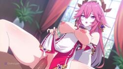 1080p 1girls 2d 2d_animation animal_ears animated areolae artist_name big_breasts blush blush_lines bouncing_breasts breasts breasts_out clitoris clothing_down clothing_lift cowgirl_position earrings female fox_ears full_version_at_paywall genshin_impact kitsune loop looping_animation male moho_animation nipples no_sound penis penis_in_pussy pink-haired_female pink_hair pink_hair_female pussy quencyyart riding_penis vaginal_penetration vaginal_sex video window yae_miko