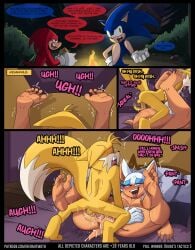 2_tails absurd_res age_difference animal_ears anthro anus balls bat big_breasts biped breasts canid canine detailed_background dialogue echidna eulipotyphlan female fox from_front_position fur genitals hedgehog hermit_moth hermitmoth hi_res inside knuckles_the_echidna male male/female mammal mating_press membrane_(anatomy) membranous_wings miles_tails_prower monotreme nude penetration penile penile_penetration penis penis_in_vagina pussy rouge_the_bat sega sex sonic_(series) sonic_the_hedgehog sonic_the_hedgehog_(series) speech_bubble tail tails_the_fox text thick_thighs vaginal_penetration vulva wings yellow_body