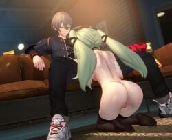 1boy 1girls 3d animated blowjob bubble_butt clothed_male_nude_female corin_wickes fellatio female female_moaning implied_fellatio koikatsu long_hair male nude on_knees oral partially_clothed petite_female shorter_than_one_minute sound tagme twintails_(hairstyle) video wise_(zenless_zone_zero) younger_female zenless_zone_zero