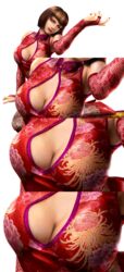 1girls 3d anna_williams big_breasts bob_cut breasts busty china_dress cleavage female female_only human solo tekken tekken_6 voluptuous zoom_in