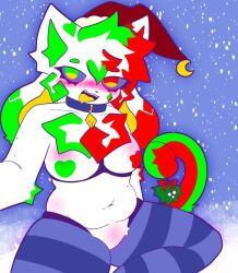 anthro anthro_only christmas female furry furry_only kittydogcrystal suggestive