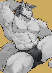 1boy 1male 2024 abs accessory anthro anthro_only armpit_hair armpits arms arms_up ass athletic athletic_male bara bara_tits barazoku beard biceps big_butt big_legs big_muscles big_pecs big_thighs body body_fur body_hair bulge canid canine chest chest_tuft clothes daddy dick dilf eyebrows facial_hair fit fit_male flaccid fur furry furry_male furry_only gay gay_male genitals gesture grin hair hairy_armpits hairy_penis happy_trail hi_res high_resolution highres homosexual humanoid humanoid_genitalia humanoid_penis legs long_hair luodejun male male_anthro male_ass male_chest male_focus male_nipples male_only male_pubic_hair male_underwear mane manly masculine monochrome mostly_nude muscle muscles muscular muscular_anthro muscular_male navel navel_hair neck_tuft nipples nude nude_male obliques only_male original original_character pecs pectorals penis penis_under_clothes pose pubes pubic_hair quads simple_background sitting smile smiling solo solo_male spread_legs stubble tail thick_ass thick_body thick_eyebrows thick_legs thick_thighs thighs toned toned_body toned_male tuft underwear white_eyes white_fur white_hair wolf yaoi zaddy