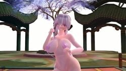 1girls animated big_breasts dancing huge_breasts large_breasts mmd skinny sling_bikini tagme video vocaloid voluptuous yowane_haku