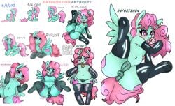 anthro anus anykoe bell bell_collar candy clothing collar comparison cutie_mark dated dessert earth_pony equid equine fan_character female food footwear genitals hair hasbro horse mammal my_little_pony patreon_url pink_hair pony pussy socks solo text tongue tongue_out url watermark white_background