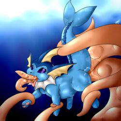 ? all_the_way_through anthro bound crying cum eeveelution female feral nintendo open_mouth penetration pokémon_(species) pokemon pokemon_(species) rape restrained shikaro stomach_bulge tail tears tentacle tongue tongue_out vaporeon water