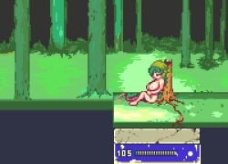 1girls after_rape after_sex after_vaginal animated bandana bare_legs barefoot better_version_at_source big_breasts breasts bush caught caught_naked caught_off_guard closed_eyes completely_nude cum cum_in_pussy cum_inside defeated feet feet_up female fire_emblem fire_emblem:_the_blazing_blade forest forest_background forest_sex gameplay_mechanics green_eyes green_hair imminent_rape imminent_sex legs medium_breasts misawa_dmaku missionary_position mswdmaku naked_bandana night nintendo nipples nude nude_female on_back outdoors rape rebecca_(fire_emblem) sex sitting stats surprise surprise_sex zoophilia