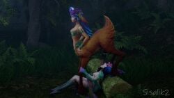 3d animated barefoot big_balls feet futa_on_female futanari horsecock horsecock_futanari huge_cock league_of_legends lillia_(league_of_legends) neeko sisalik throat_bulge throat_fuck video