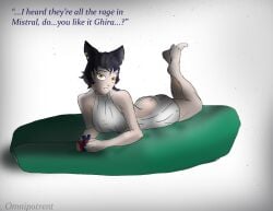 1girls big_ass dialogue faunus gift kali_belladonna omnipotrent rooster_teeth rwby smile